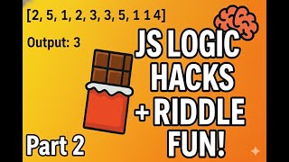 JavaScript Logic Tricks + Riddle Challenge | Arrays, Loops &amp; Unique Counting #javascript #riddles