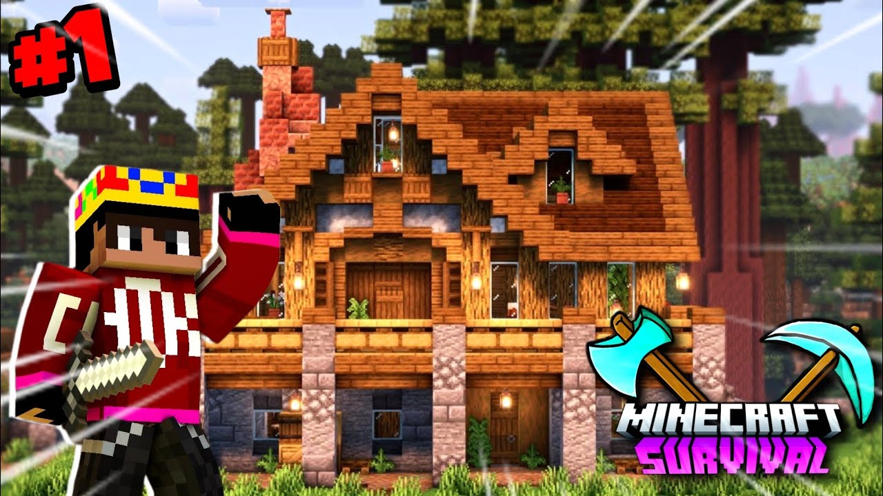 I built My First House | Minecraft Survival Series 1.20 in Hindi Ep-1 ...
