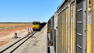 AURIZON Bulk Empty Magnetite service4762 03/01/2024 featuring 9 ACN class locos in total out of 12