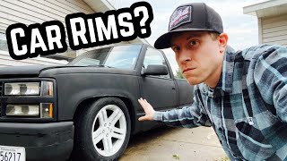 Car Rims on a Truck? Silverado with Car Wheels