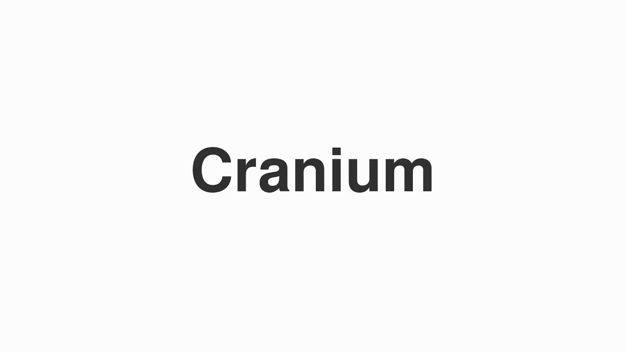 How to Pronounce "Cranium"