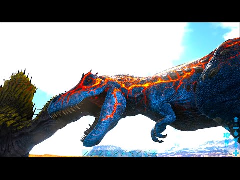 Dinosaur Battle Brute X Spino Vs Brute X Rex Ark Survival Evolved Ragnarok Use Cheat Summon#2