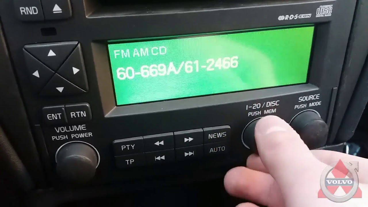 Poradnik Jak Odblokować Radio Volvo Hu-1205 - Youtube