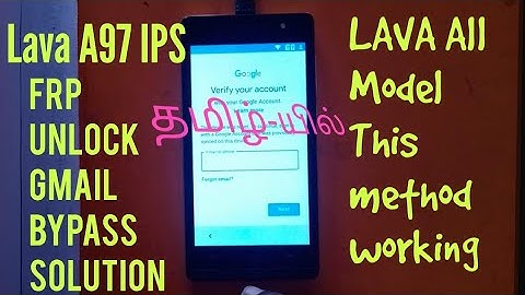 Lava A97 IPS Google account bypass,Frp unlock without pc 100% working all android lava mobiles
