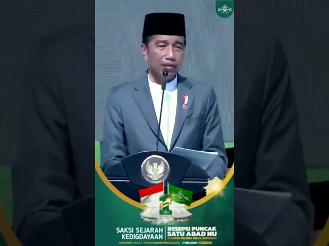 Presiden Jokowi 🔴 NU telah memberikan kerukunan #nahdlatululama #jokowi #1abadnahdlatululama class=