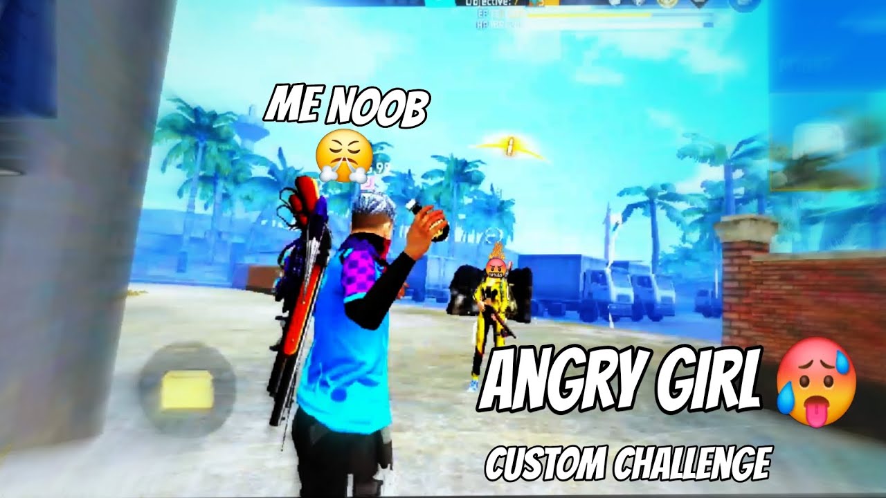 Free Fire | Angry Girl 😡 Me Custom Challenge FF PS.99 | #freefire # ...