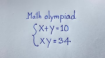 Germany | Can you solve? | A Nice Math Olympiad Questions (x,y)=?