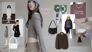 haul. ᝬ 가을 패션하울의 대장정.. 24 items! + 감도 좋은 브랜드 추천📋(울자켓, 니트, 맨투맨,머플러,미니백, 노트북가방,원피스, 그냥 다요….)𓂃◌𓈒𓐍𓇼