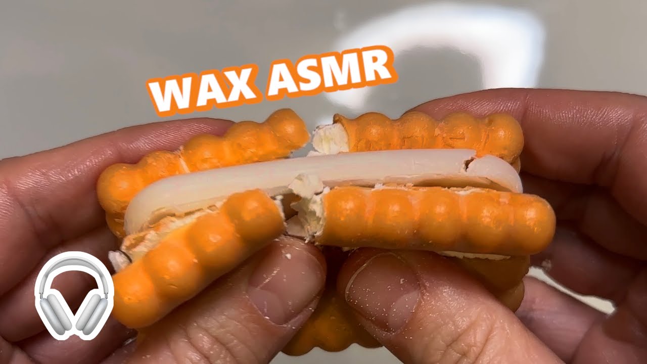 Realistic Wax Cookies ASMR | Crunchy & Squeaky Breaking Sounds | No Talking #asmr #wax #cornstarch