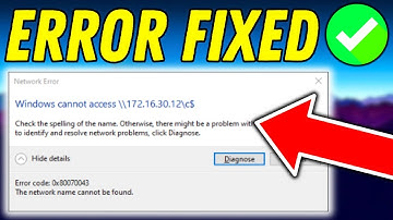 How To Fix Windows Cannot Access Error Code 0x80070043