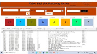 Purchase Order PO Monitoring System In excel vba