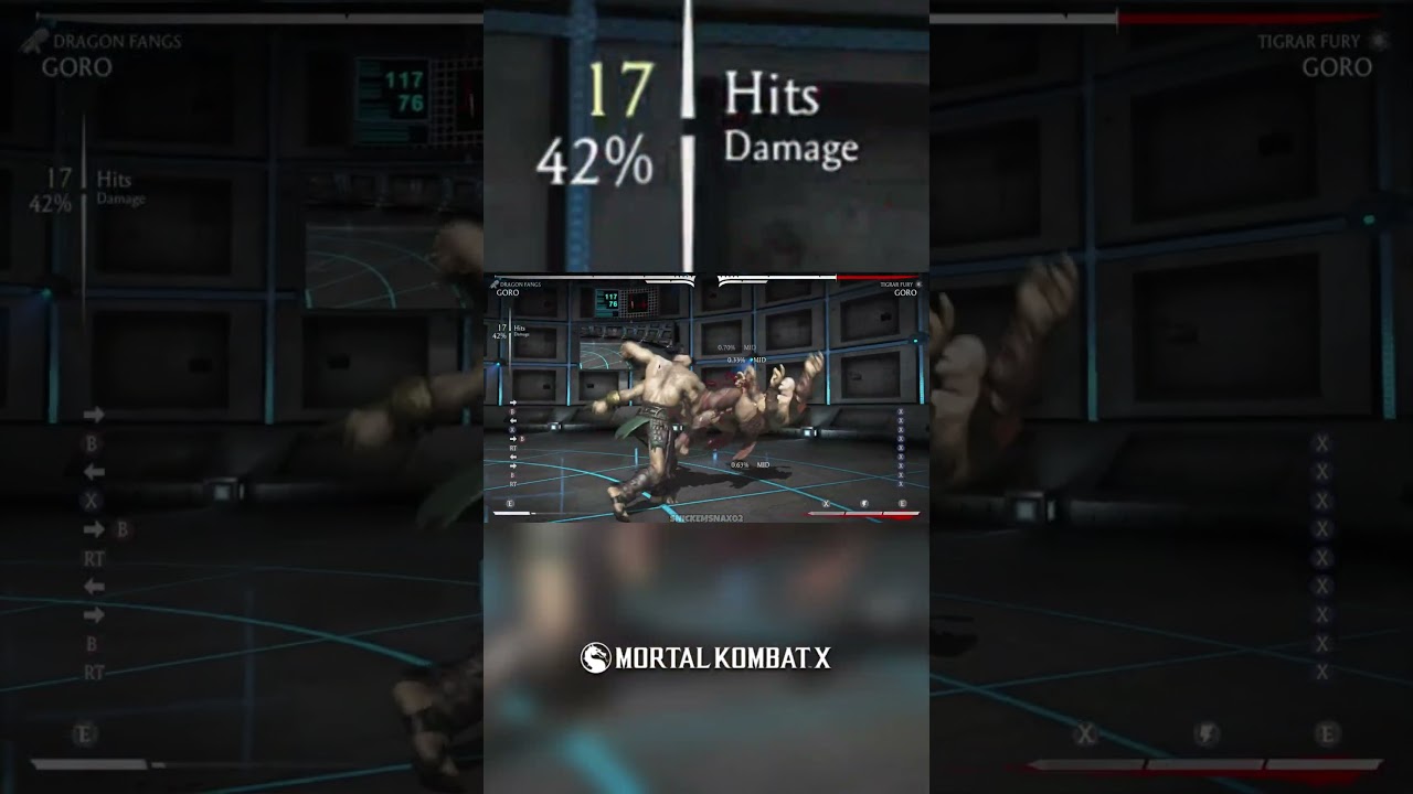 Goro (Dragon Fangs) 50% Combo 2 (Mortal Kombat X)