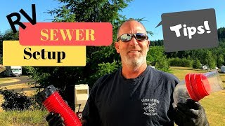 RV Setup: How to hookup your RV Sewer Hose with Tips!