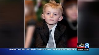 Family of boy killed in crash wants driver, 14, charged