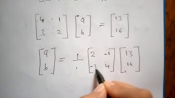 MATRICES. SOLVING SIMULTANEOUS EQUATIONS