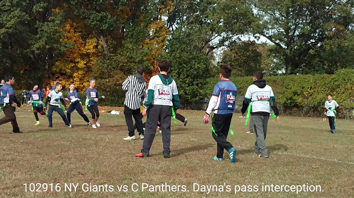 NYG vs C Panthers. Dayna's pass interception.