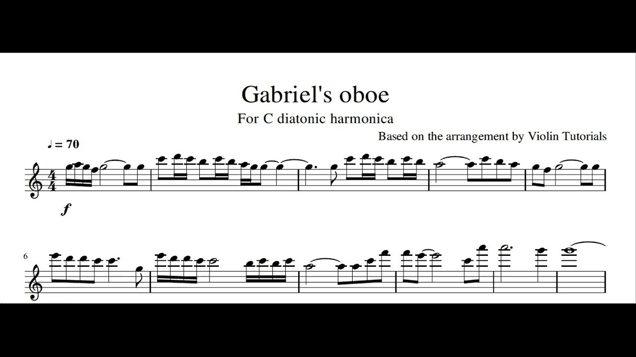Gabriel's Oboe for C Harmonica (The Mission) YouTube
