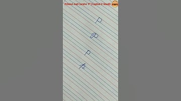 How Do You Write P In Capital ? How To Write Letter P In Cursive | Cursive P | Printed P | #shorts
