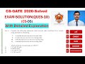 GATE CSE 2020 OS QUESTION 10 WITH DETAILED SOLUTION |GATE 2021