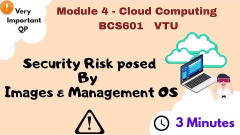 Security Risk posed by Images and Management OS |BCS601 | Cloud Computing module 4 important 6th sem
