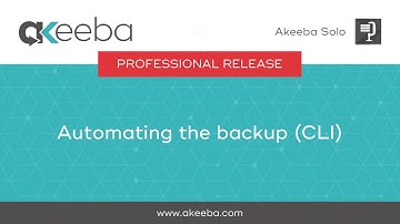 Automating the backup (CLI)