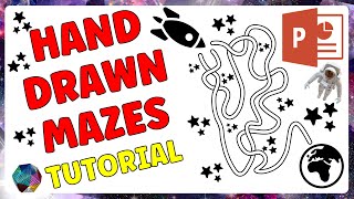 🎨Hand-drawn mazes in PowerPoint tutorial -  [for KDP activity book interior]