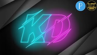 KD Neon Logo Design in PixelLab | Uragon Tips screenshot 3