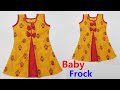 Front panel baby Frock Cutting and Stitching | A line baby top design