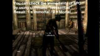SKYRIM - How to Kill Immortal (Essential) NPCs SKYRIM - How to Kill Immortal (Essential) NPCs