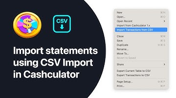 How to import CSV data into Cashculator