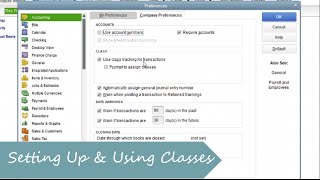 How to setup and use Classes in QuickBooks