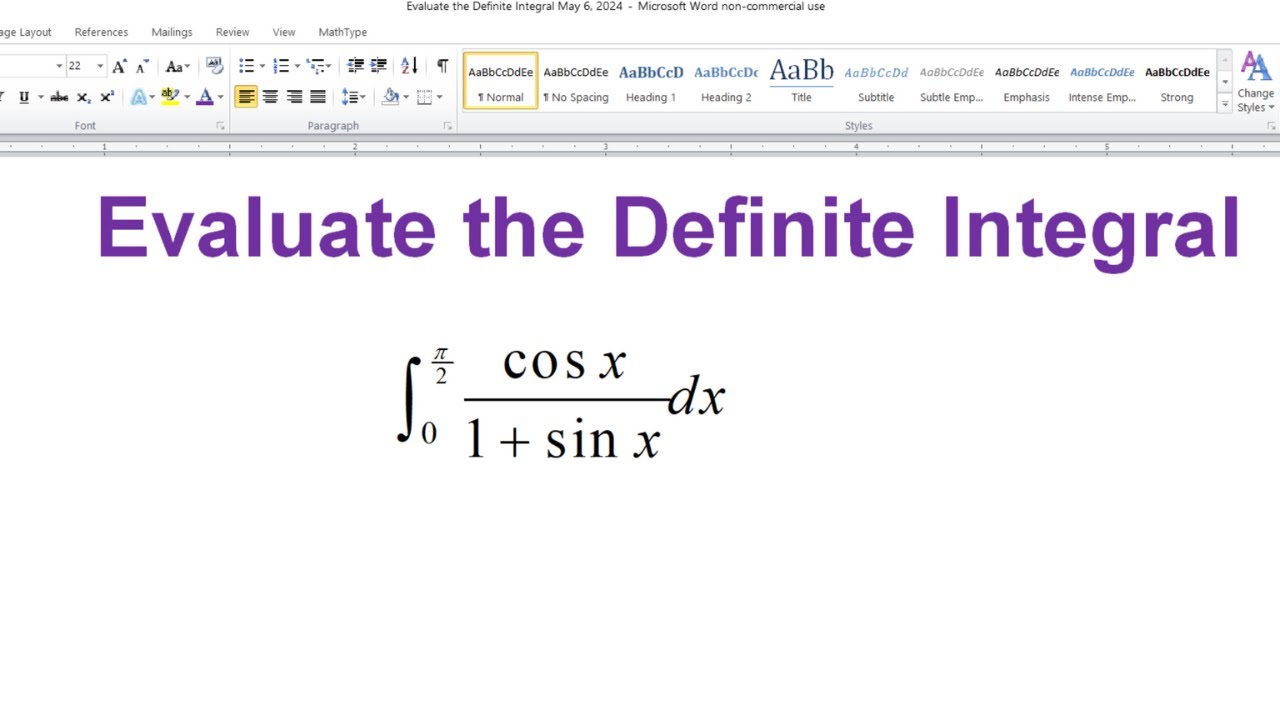 Integral Of cos X 1 Sin X From 0 To Pi 2 YouTube Integral Of cos X 1 Sin X From 0 To Pi 2 YouTube