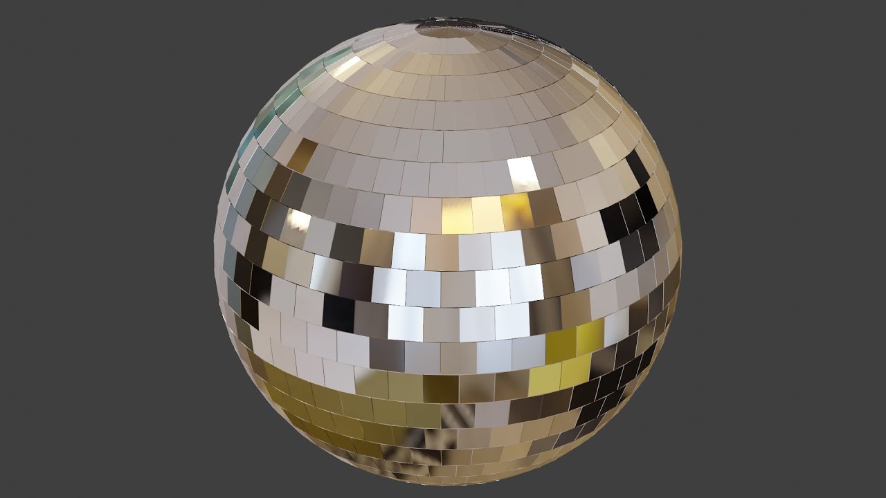 Blender 2.80 Beginners Tutorial: How To Create A Simple 3d Glitter Ball. 