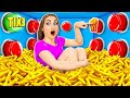 1000 Mystery Buttons Challenge Only 1 Lets You Escape |Funny Food Situations Multi DO Food Challenge