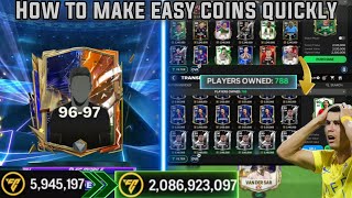 HOW TO MAKE EASY COINS QUICKLY IN FC MOBILE | MARKET INVESTMENTS TRADING + EXCHANGES PACK OPENING