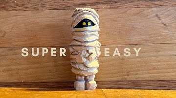 Mummy Wood Carving Tutorial (snapshots from free, step by step pictorial at carvingjunkies.com)