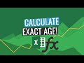 Calculate Exact Age (MS Excel) It is not not accurate 🤔🤔