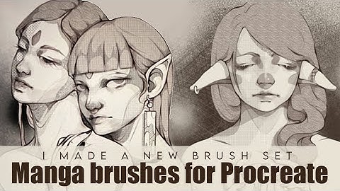 How I use my new manga and screentone brush set for Procreate | Some of my tips and tricks