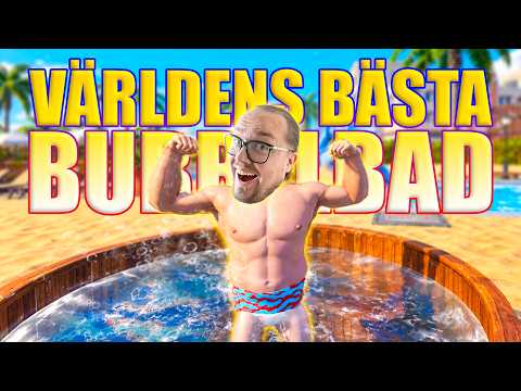 Bygger bubbelbad i vattenparken