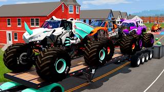 Rainbow Monster Truck Jump! 🌈 Epic Confetti Blast!! #48