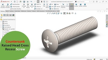 How to design Countersunk Head Screw on SolidWorks| Fastening Parts 3d model| #3dmodeling