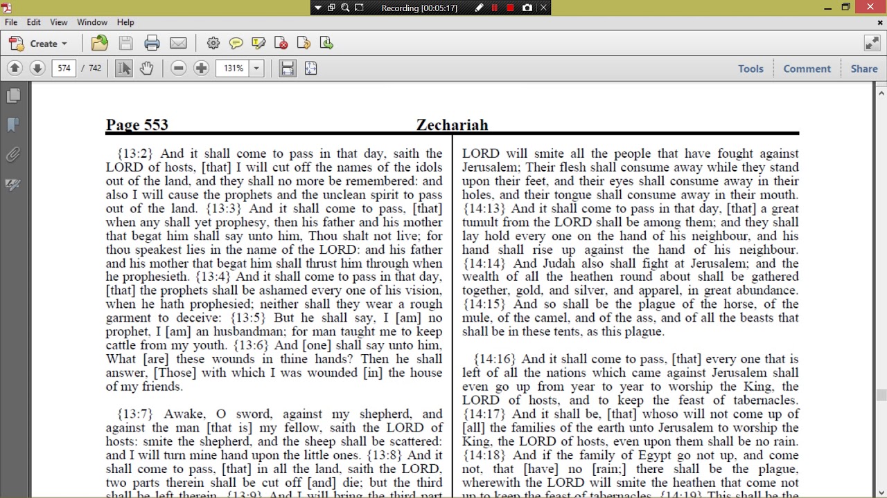 Zechariah Chapter 13 and 14 - YouTube