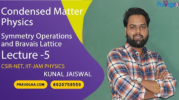 Lecture 4 Condensed Matter Physics, Symmetry Operations and Bravais Lattice.