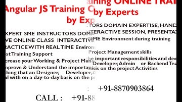 Angular JS Online Training Experts