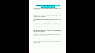 Prophecy Core mandatory III 3 all answered 100 correct563 new video