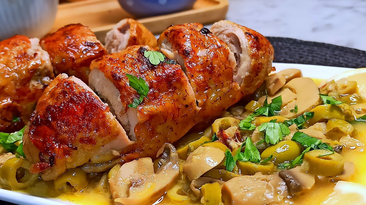 طبق رمضاني بامتياز 😍ساهل وبنين وزاكي وانا متأكدة راح يعجبكم بزاف بزاف افخاذ الدجاج محشية