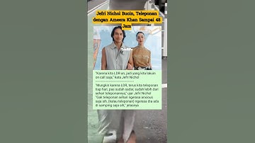 Jefri Nichol Bucin, Teleponan dengan Ameera Khan Sampai 48 Jam #shorts #feedshorts #masukberanda