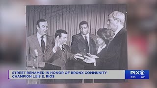Bronx street renamed for community champion Luis E. Rios