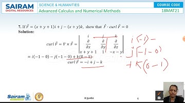 Lecture video 18MAT21 Module 1 Problems on grad, div and curl B Jyothi