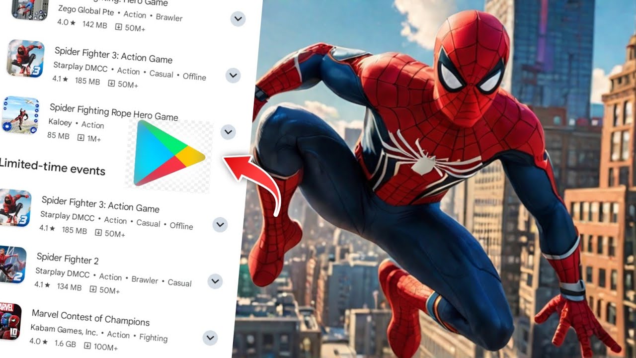top 3 spider man games for android 2024|high graphics spider man game for android|spiderman games